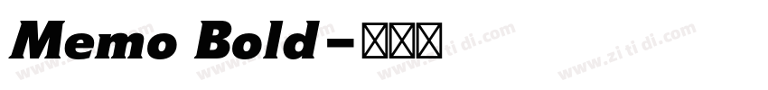 Memo Bold字体转换
